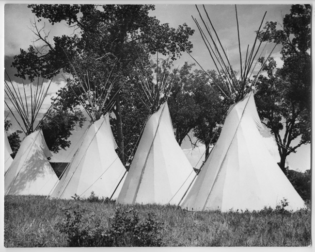 Tipis, Crow Reservation, Montana, Indian Peoples Digital Image Database