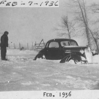 Frozen Car, Twin Bridges, MT, 1936