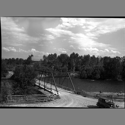 Big Hole Bridge from Northside Road, West side of Bridge, 1957