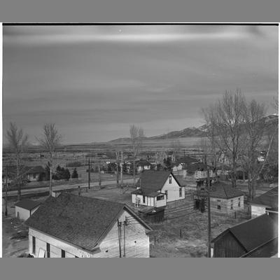 Looking N. E. from the High School in Twin Bridges, Montana, 1952