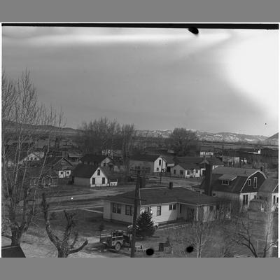 View of Houses, looking South East from the High School in Twin Bridges, Montana, 1952