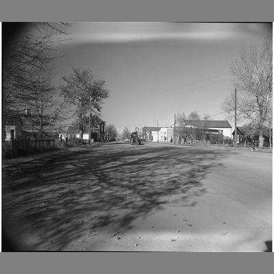Main Street looking North with an Automobile on the Road, Twin Bridges, Montana