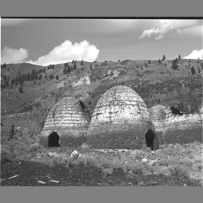 Bee Hive Shaped Charcoal Ovens, Canyon Creek, Beaverhead County, 1952