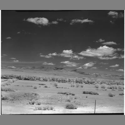 Twin Bridges looking West from Bench, Madison County, 1952