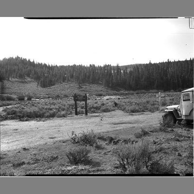 Road Sign Moose Creek Road at Moose Town, 1952