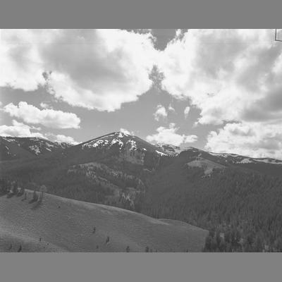 Mountains South of Table Mountain from Bar in Hell's Creek, Beaverhead County, 1953