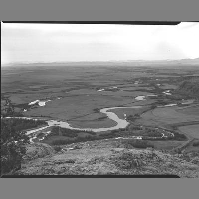 View of the River Taken from top of Point of Rock at Beacon, Beaverhead County, 1954