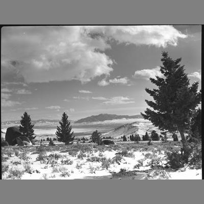 View of Hell's Creek Canyon in the Snow, taken at Second Creek, Madison County, 1954