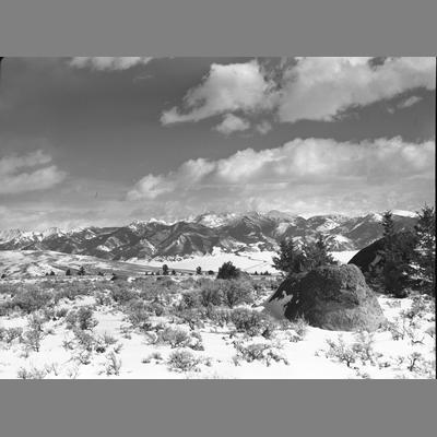 View of Hell's Creek Canyon in the Snow, 1954