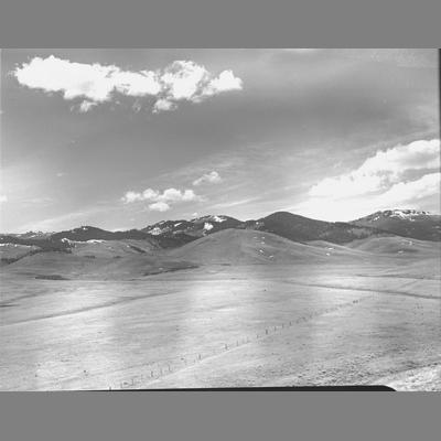 View of the McCartney Mountains looking West, Madison County, 1954
