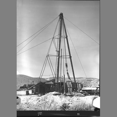 Oil Drilling on Nyhart Ranch, Madison County, May 2, 1954