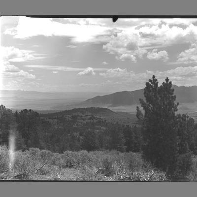 California Gulch looking West to the Ruby Mountains, Point of Rocks, and Birch Creek Mountains, Montana, 1954.