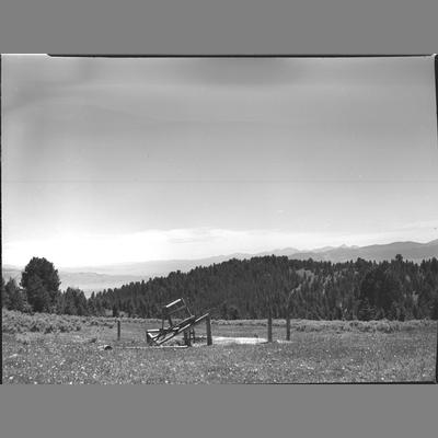 On Road to Bevin's Gulch, Old Mine and Hoist, Madison County, 1954