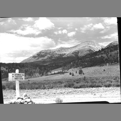 Road Sign West from the Black Butte Road, Madison County, 1954