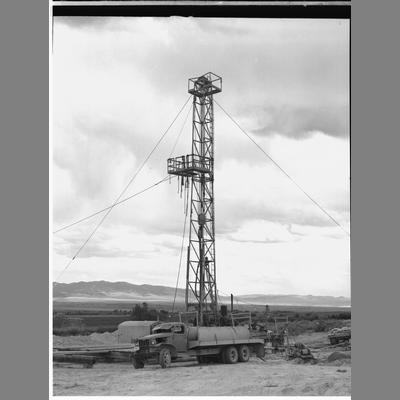 Rotary Oil Drill at Nyhart, Madison County 1954