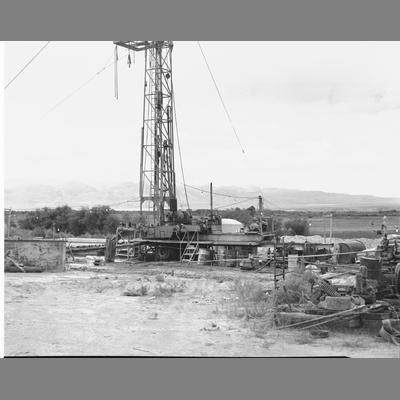 Oil Drilling Equipment at Nyhart 1954