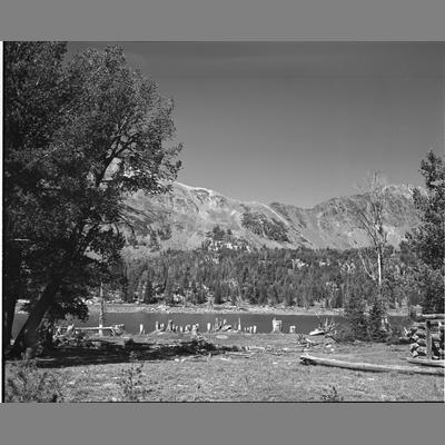 Looking West from Lower Lake, Mill Creek, Madison County, 1954