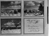 A Christmas card with a series of photographs of scenic mountain locations, from Thomas Brook.