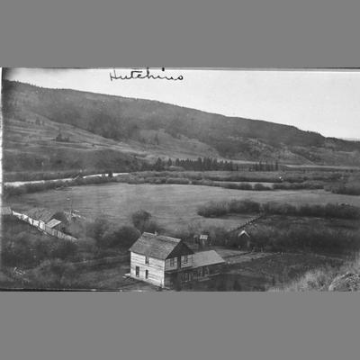 Elevated view of the Hutchins Ranch on the Madison River
