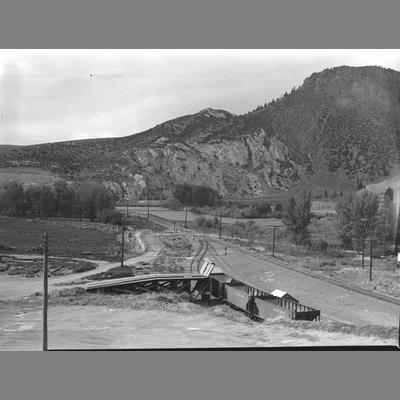Phosphate Mine and Train Tracks at Maiden Rock on the Big Hole River, 1957