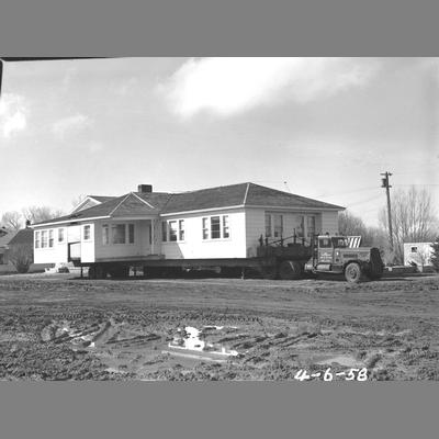 Dr. Seidenstickers House On Its Way to Dillon, Montana, 1958