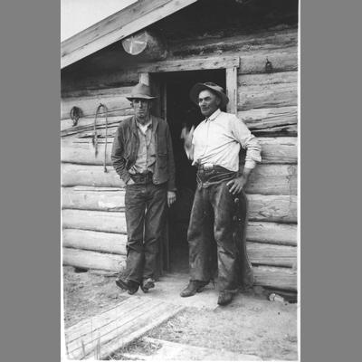 Bill Marshal & Guz Conforth, Upper Ruby, Madison County, Montana, 1952.