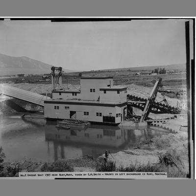 A Side View of The Ruby Dredge 1907