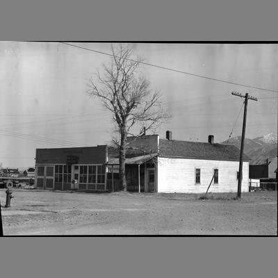 Old McIntyre Saloon (Stephen's Motors on Madison Street 1954) Twin Bridges, Montana, 1954