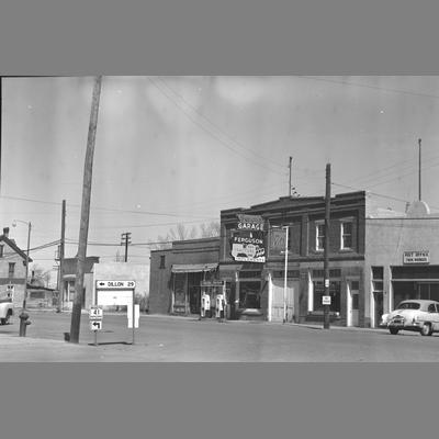 Twin Bridges meat market, garage and Post Office