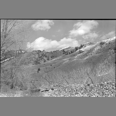 A Fence Built on a Pile of Mine Tailings, 1955