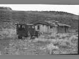 The Yaden Homestead Cabin with a Car Parked in Front, 1956