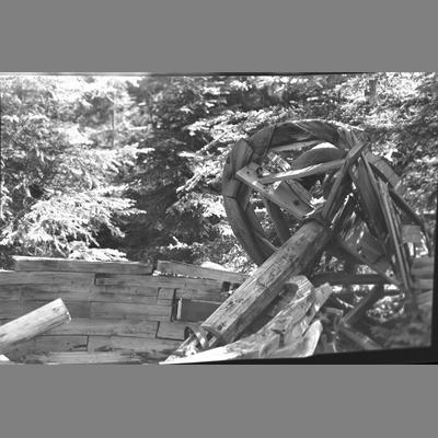 An Abandoned Water Wheel up Noble Gulch, 1956