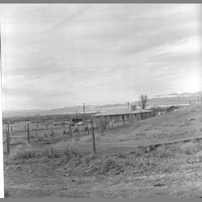 Small Home Viewed Just Beyond Slope of Gentle Sage Covered Rise, March 20, 1956