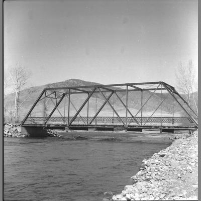 Glen Bridge With Parts of the Old Rock Bridge, April 12, 1959