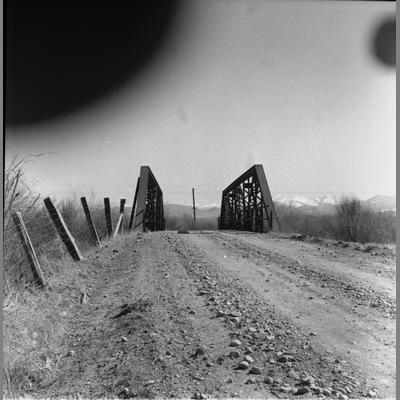 Spanning of a Small River the Beaverhead Bridge at Anderson Lane Viewed From the Bank, April 12, 1959