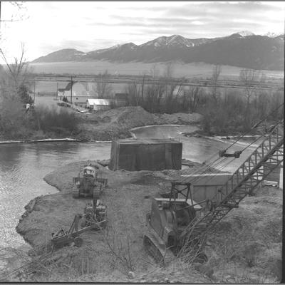 Poured Concrete Base for the Waterloo Bridge, February, 1961