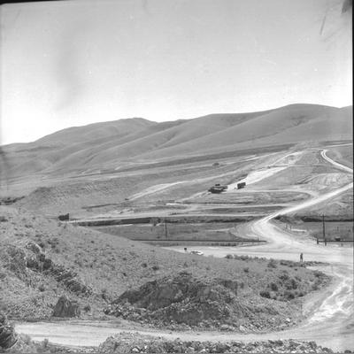 Elevated View of a Earthen Damn Apparently Under Construction, July 1962