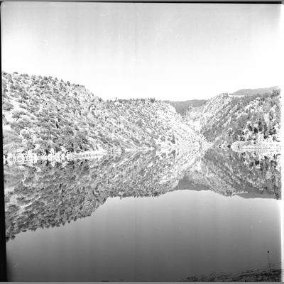 Lower Ennis Lake With a Reflective Surface, Madison County, 1952