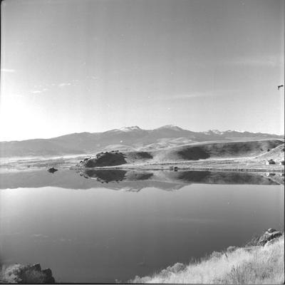 Lower Ennis Lake with High Mountains in the Background October 28, 1952