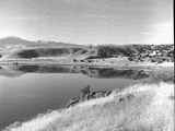 Buildings in the Distance Behind Ennis Lake October 28, 1952