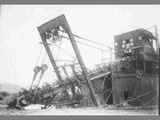 Side View of Large Steam Operated Dredging Machine