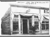 M. H. Lott Standing in Front of Frame Business Building 1900 (Now VFW Building 1951)