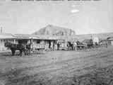 Men and Boys Pose Alongside Wagons at the Rock Stage Station 1895