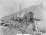 Distant View of Thistle Mine Building With Workmen Posing on the Porch