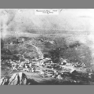 Aerial View of Rochester, Montana 1905.