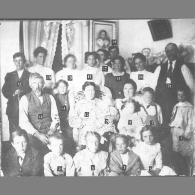 Indoor group portrait of the Seidensticker family.