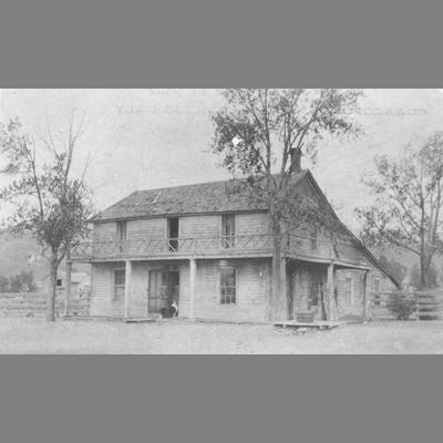 Dullea Hotel - Two Story Frame Building with Salt Box Style Roof