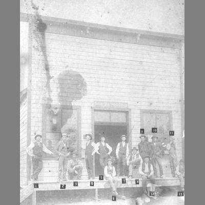 Men Standing Outside of the Silverstar Post Office