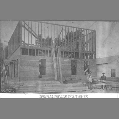 Wood Frame from the Construction of the Stark Hotel 1890