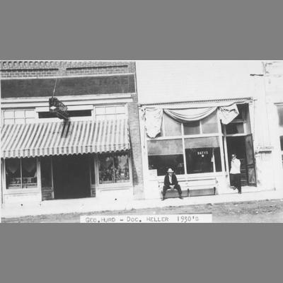 George Hurd Sits on Bench Outside 1930